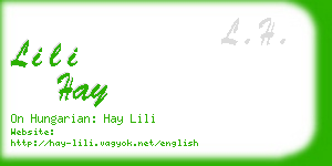 lili hay business card